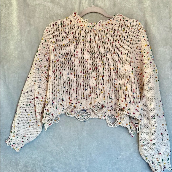 Colorful Speckled Knit Sweater - Picture 5 of 6